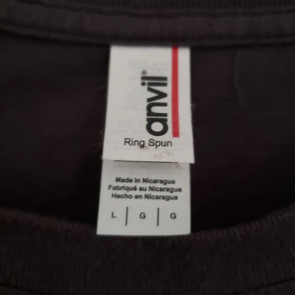 Anvil Men's Dark Gray Graphic Short Sleeve Tee Shirt Large - Picture 4 of 5